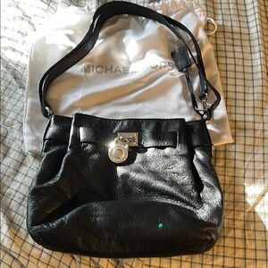 Michael Kors Black Leather Shoulder Bag